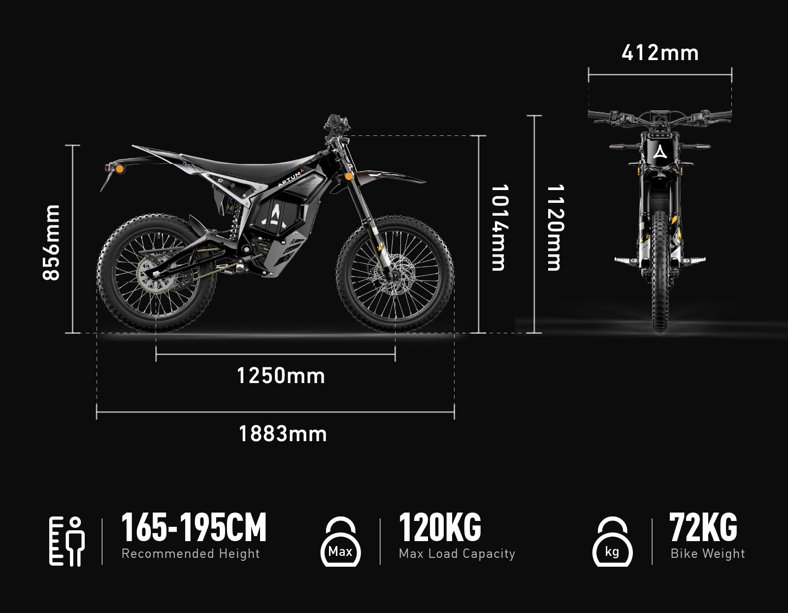 Aptum AP-8F Adult Electric Motorcycle L3e
