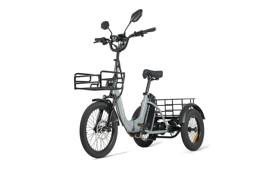 AG1 Pro Electric Tricycle, foldable electric bike for adults, 48 V 20 Ah battery, 3-wheel electric bike with a range of 100 km
