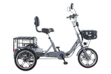 Cysum T1 Electric Tricycle - 48V 250W Motor, 48V 12Ah Battery, 16*1.75 Tires, Cargo Basket, Unisex Design for Commuting