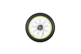 Cysum M900 uses a rear wheel assembly with an electric motor and tires,
