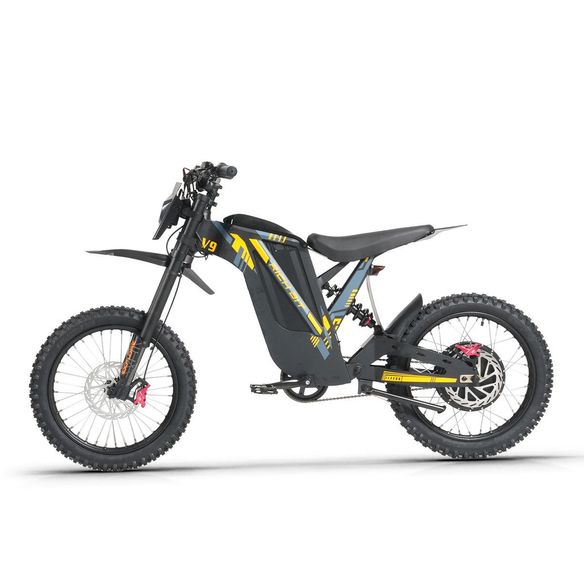 V9 Ultra electric mountain bike, 48 V, 20 Ah high-capacity battery, 65 km range, full suspension, all-terrain electric bike