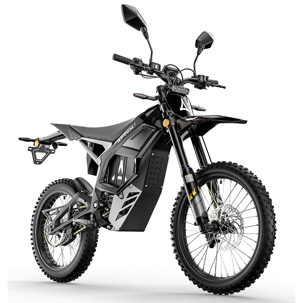 Aptum AP-8F Electric Off-Road Motorcycle for Adults, equipped with a 72 V, 40 Ah lithium-ion battery, maximum speed of 85 km/h, 19-inch/18-inch tires,