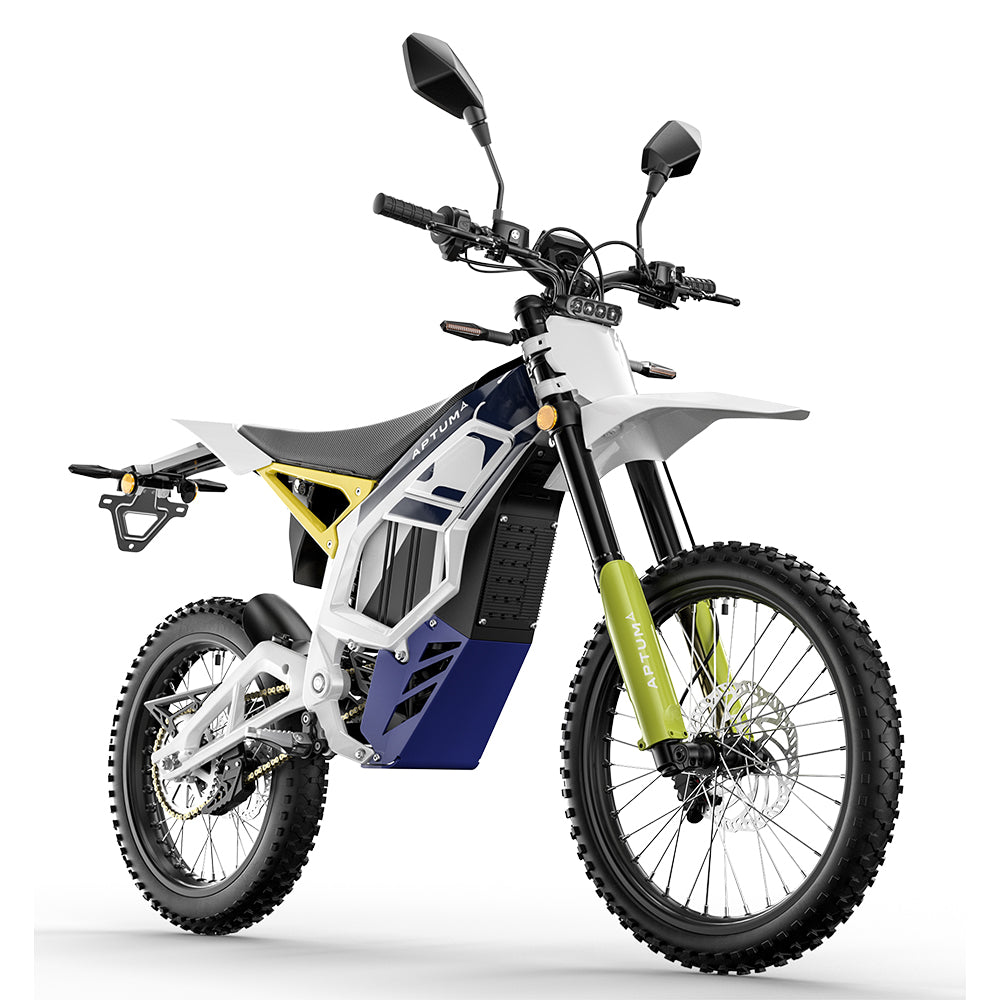 Aptum AP-8F Electric Off-Road Motorcycle for Adults, equipped with a 72 V, 40 Ah lithium-ion battery, maximum speed of 85 km/h, 19-inch/18-inch tires,