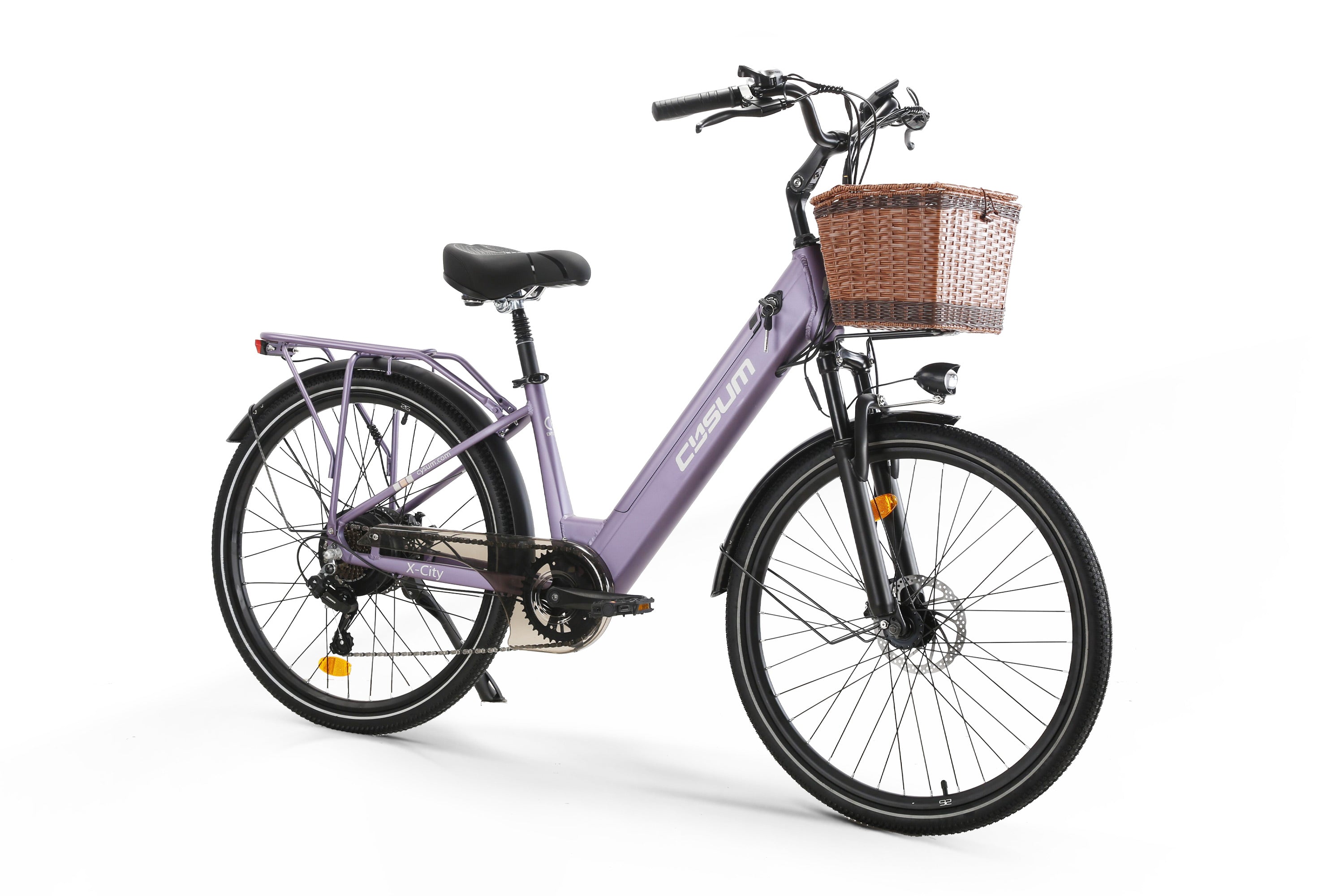 Cysum X-City Electric Bike - 48V 250W Motor, 45Nm Torque, 48V 10.4Ah Lithium Battery, Step-Through Frame, Unisex Design for Commuting