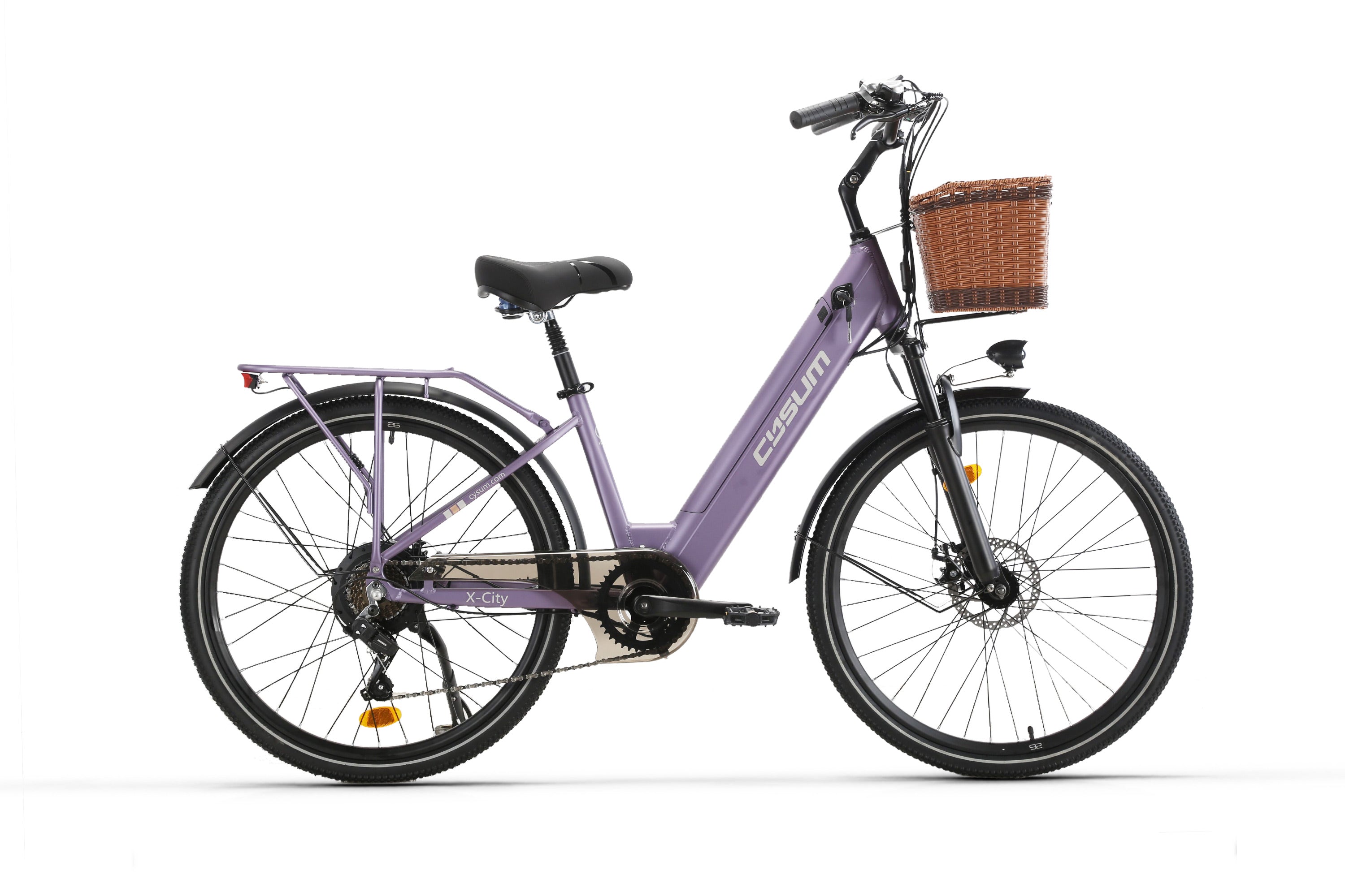 Cysum X-City Electric Bike - 48V 250W Motor, 45Nm Torque, 48V 10.4Ah Lithium Battery, Step-Through Frame, Unisex Design for Commuting