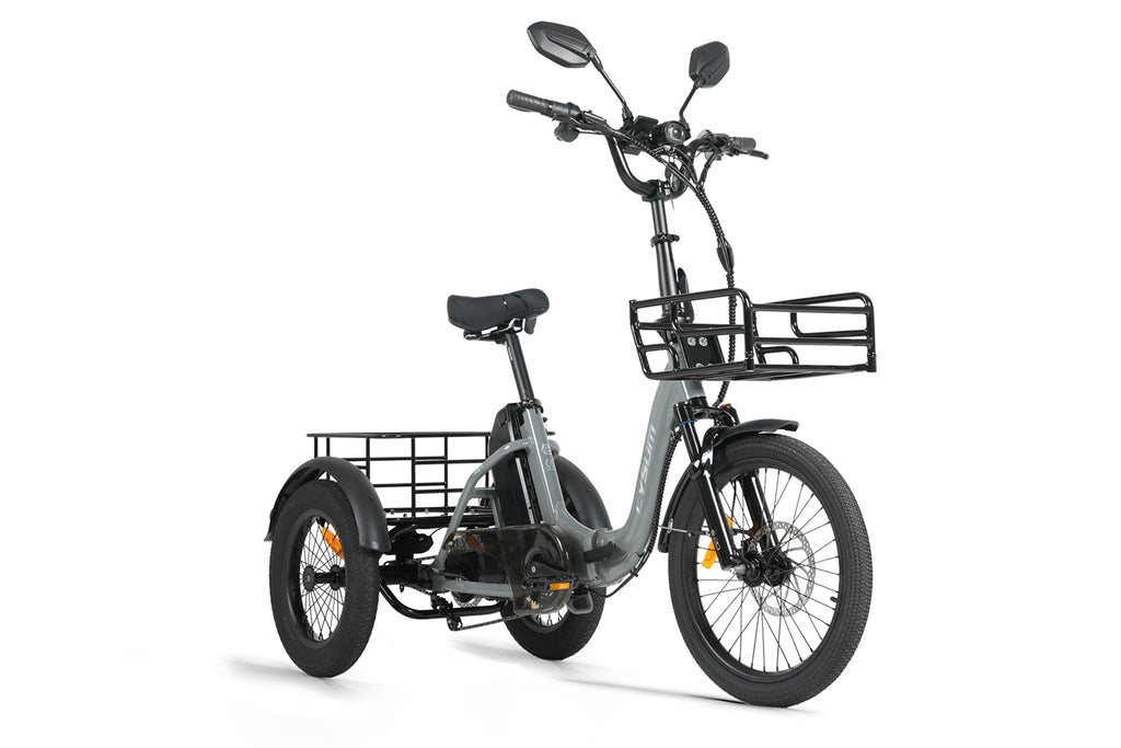 AG1 Pro Electric Tricycle, foldable electric bike for adults, 48 V 20 Ah battery, 3-wheel electric bike with a range of 100 km