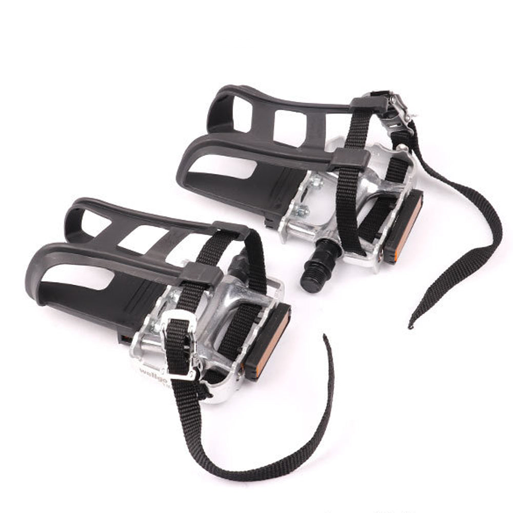 Wellgo Quick-Release Detachable Bicycle Pedals – Aluminum Alloy Flat Platform with Safety Locking Clips for Folding Bikes and E-Bikes