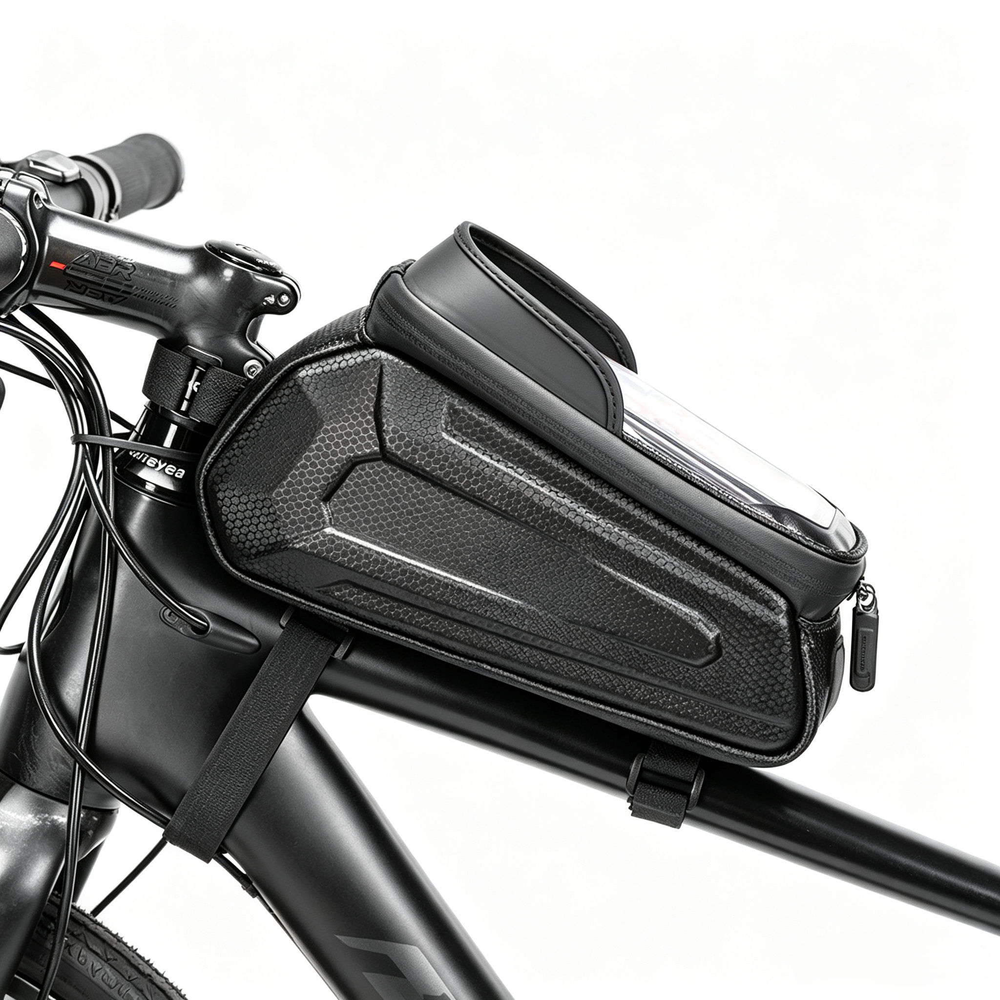 Bicycle bag mobile phone placement front beam bag mountain road bike
