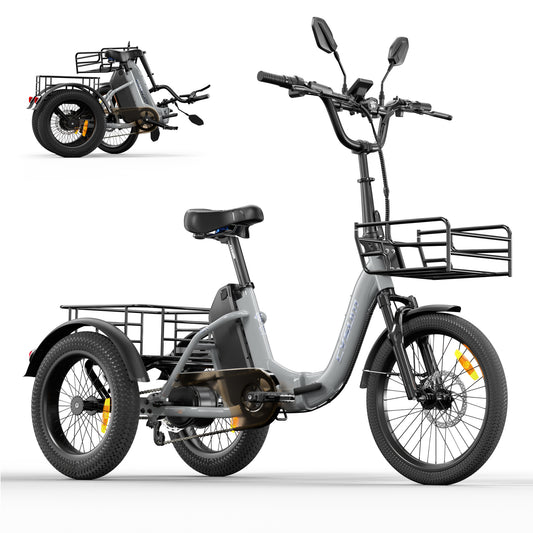 AG1 Pro Foldable E-Tricycle For Seniors, Adults, Women