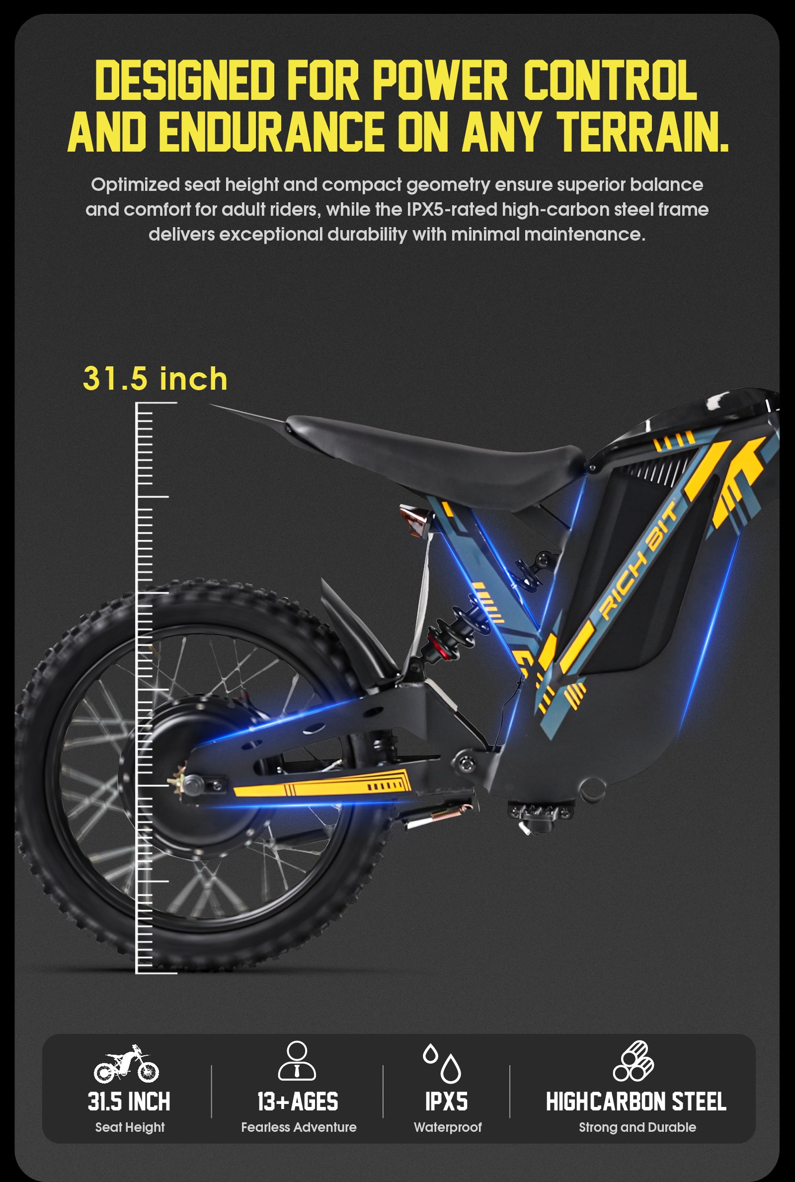 V9 Ultra Electric Motorcycle Off-Road