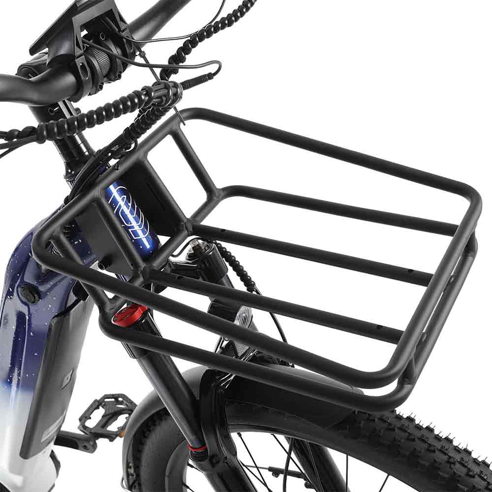 【Mid Motor】Cysum NOVA electric bicycle 140Nm motor 27.5" Step-through ebike LG 48V*14Ah lithium battery with luggage rack and front basket