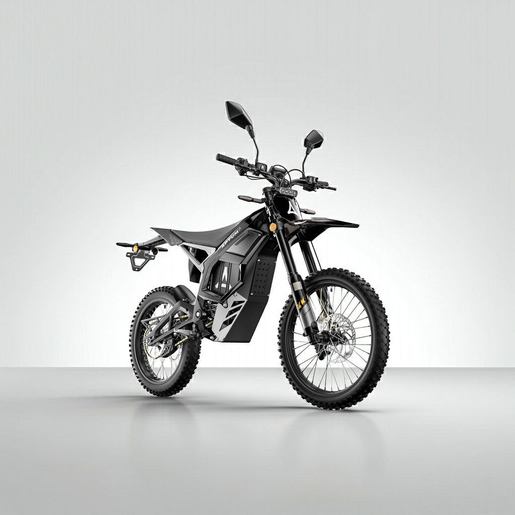 Aptum AP-8F Electric Off-Road Motorcycle for Adults, equipped with a 72 V, 40 Ah lithium-ion battery, maximum speed of 85 km/h, 19-inch/18-inch tires,