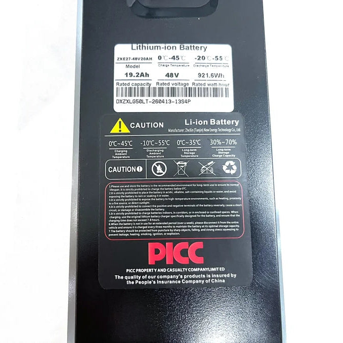 Lithium Battery 48v 20Ah LG Removable for Cysum AG1 Pro Electric Tricycle