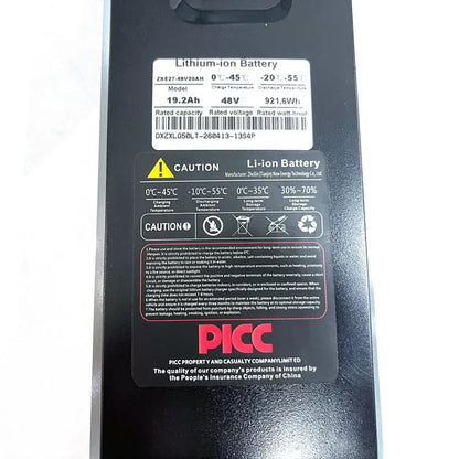 Lithium Battery 48v 20Ah LG Removable for Cysum AG1 Pro Electric Tricycle