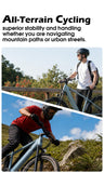 cysum M-RAX, an electric mountain bike with a 48 V, 13 Ah battery, 27.5x2.35-inch wide tires, 68 Nm of torque, a removable battery, and an integrated display.