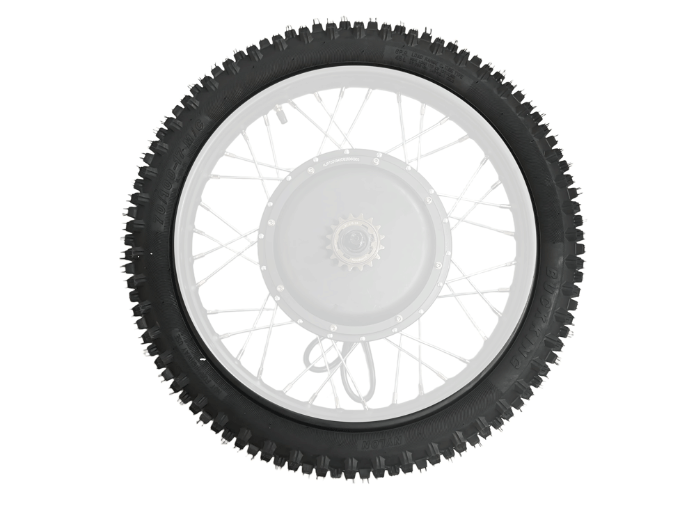 Premium 70/100-17 Motocross Tire (including Inner Tube) For Rich Bit V9 Ultra Motorcycle